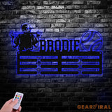 Custom Name Baseball Medal Holder Metal Sign Custom Baseball Medal Hanger Sports Display Rack for Awards and Ribbons