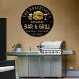 Custom Name BBQ Zone Sign LED Light Personalized Bar & Grill Sign Bar Signs BBQ Signs Outdoor Kitchen Metal Signs Patio