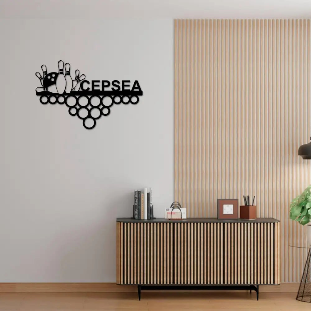 Custom Name Bowling Medal Hanger with Led Light Medal Holder Display Rack for Awards and Ribbons Tiered Award Rack