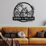 Custom Name Cardinals Wedding Decor Personalized Wedding Gifts Custom Wedding Signs Bird Wall Decor Bridal Shower Sign