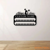 Custom Name Cheerleading Medal Hanger with Led Light Custom Rungs for Medals Ribbons Medal Hanger Medal Display