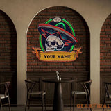 Custom Name Dia De Los Muertos Day Of The Dead Artwork Led Neon Sign Light