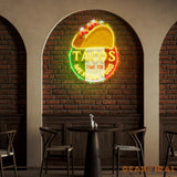 Custom Name Fast Food Of Tacos Mexican Food Led Neon Sign Light