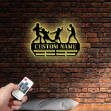 Custom Name Fencing Medal Hanger with Led Light Sports Medal Holder Display Rack for Awards and Ribbons Tiered Award