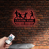 Custom Name Fencing Medal Hanger with Led Light Sports Medal Holder Display Rack for Awards and Ribbons Tiered Award