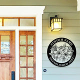 Custom Name Flower Metal Sign Personalized Family Name Metal Sign Family LED Wall Decor Personalized Wall Art