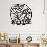 Custom Name Flowers Metal Sign Custom Garden Sign Personalized Metal Sign Flowers Wall Decor Best Gifts for Mother
