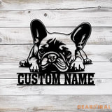 Custom Name French Bulldog Metal Sign with Led Light French Bulldog Sign Personalized Dog Sign Dog Monogram Dog Mom