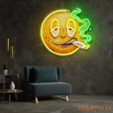 Custom Name Funny Smiley Face Artwork Led Neon Sign Light