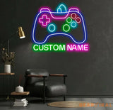 Custom Name Game Controller Neon Sign Game Controller Led Light Game Zone Neon Sign Gaming Neon Light Gamer Room Art
