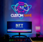 Custom Name Game Controller Neon Sign Game Controller Led Light Game Zone Neon Sign Gaming Neon Light Gamer Room Art