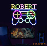Custom Name Game On Controller Neon Sign Game Controller Led Light Game Zone Neon Sign Gaming Neon Light Gamer Room Art
