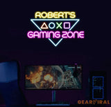 Custom Name Gaming Zone Neon Sign Game Zone Room Beer Bar Man Cave Bedroom Home Art Gaming Neon Light Gamer Room Art