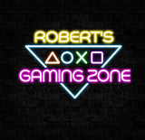 Custom Name Gaming Zone Neon Sign Game Zone Room Beer Bar Man Cave Bedroom Home Art Gaming Neon Light Gamer Room Art
