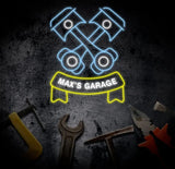 Custom Name Garage Neon Sign Custom Garage Led Light Handmade Man Cave Decor Gifts For Him Garage Wall Art Car Shop