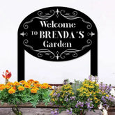 Custom Name Garden Metal Stake Personalized Family Name Yard Sign Outdoor Door Garden Decor Garden Art Gift for Garden