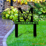 Custom Name Garden Metal Stake Personalized Family Name Yard Sign Outdoor Door Garden Decor Garden Art Gift for Garden