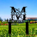 Custom Name Garden Metal Stake Personalized Family Name Yard Sign Outdoor Door Garden Decor Garden Art Gift for Garden