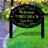 Custom Name Garden Metal Stake Personalized Family Name Yard Sign Outdoor Door Garden Decor Garden Art Gift for Garden