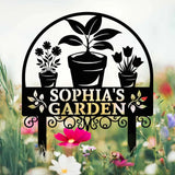 Custom Name Garden Stake Personalized Metal Garden Sign Flower Sign with Stakes Lawn Signs Outdoor Metal Sign Garden