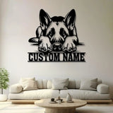Custom Name German Shepherd Metal Sign with Led Light German Shepherd Sign Personalized Dog Sign Dog Monogram Dog Mom