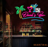 Custom Name Home Bar Neon Sign Personalized Home Bar Neon Sign Home Wall Decor Bar Led Sign Pub Led Signs Cocktails