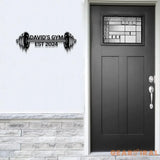 Custom Name Home Gym Metal Sign Powerlifting Metal Wall Art Personalized Home Gym Sign Fitness Decor Gift for Dad