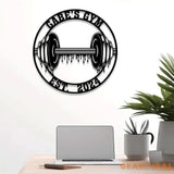 Custom Name Home Gym Metal Sign Powerlifting Metal Wall Art Personalized Home Gym Sign Fitness Decor Gift for Dad