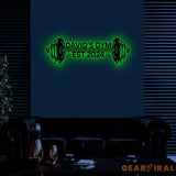 Custom Name Home Gym Metal Sign Powerlifting Metal Wall Art Personalized Home Gym Sign Fitness Decor Gift for Dad