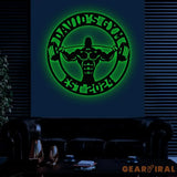 Custom Name Home Gym Metal Sign Powerlifting Metal Wall Art Personalized Home Gym Sign Fitness Decor Gift for Dad