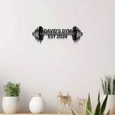 Custom Name Home Gym Metal Sign Powerlifting Metal Wall Art Personalized Home Gym Sign Fitness Decor Gift for Dad