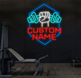 Custom Name Home Gym Neon Sign Gym Sign Home Gym Decor Gift for Gym Lover Workout Room Wall Decor Fitness Decoration