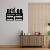 Custom Name Judo Medal Display Medal Hanger Metal Custom Medal Hanger With Led Light,Custom Judo Player Holder Sport