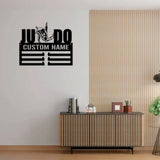 Custom Name Judo Medal Display Medal Hanger Metal Custom Medal Hanger With Led Light,Custom Judo Player Holder Sport