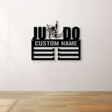 Custom Name Judo Medal Display Medal Hanger Metal Custom Medal Hanger With Led Light,Custom Judo Player Holder Sport