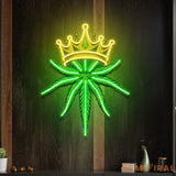 Custom Name King Marijuana Logo Artwork Led Neon Sign Light