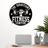 Custom Name Metal Fitness Center Sign with Led Light Metal Gym Sign Home Gym Sign Cross Fit Sign Gymer Gifts Gift for