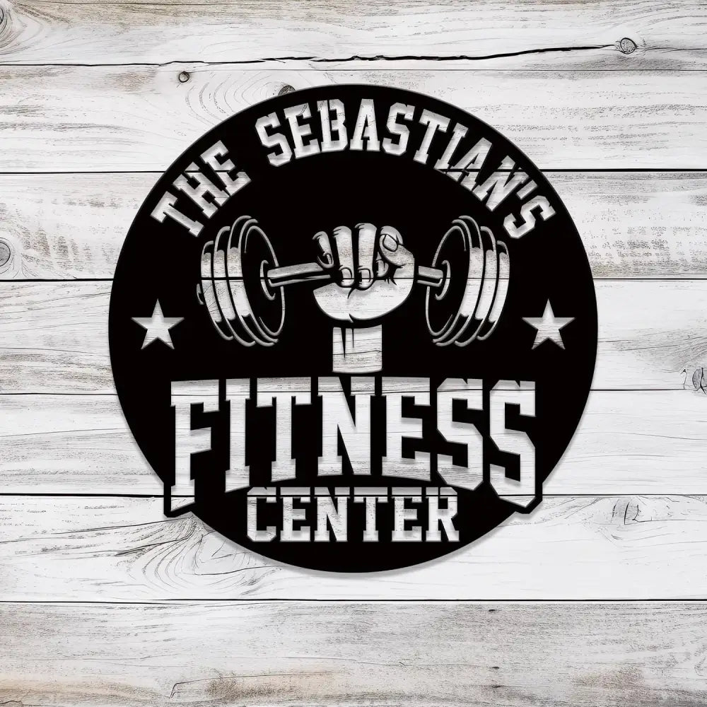 Custom Name Metal Fitness Center Sign with Led Light Metal Gym Sign Home Gym Sign Cross Fit Sign Gymer Gifts Gift for