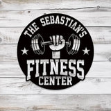 Custom Name Metal Fitness Center Sign with Led Light Metal Gym Sign Home Gym Sign Cross Fit Sign Gymer Gifts Gift for