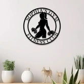 Custom Name Metal Fitness Club Sign with Led Light Women’s Fitness Sign Metal Gym Sign Home Gym Art Signs for Workout