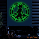 Custom Name Metal Fitness Club Sign with Led Light Women’s Fitness Sign Metal Gym Sign Home Gym Art Signs for Workout