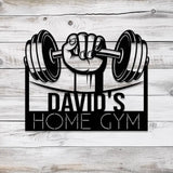 Custom Name Metal Home Gym Sign with Led Light Metal Gym Sign Cross Fit Sign Fitness Decor Gymer Gifts Gift for Dad