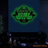 Custom Name Metal Home Gym Sign with Led Light Metal Gym Sign Cross Fit Sign Fitness Decor Gymer Gifts Gift for Dad