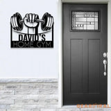 Custom Name Metal Home Gym Sign with Led Light Metal Gym Sign Cross Fit Sign Fitness Decor Gymer Gifts Gift for Dad