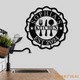 Custom Name Metal Kitchen Sign with Led Light Kitchen Decor Name Kitchen Sign Kitchen Wall Art Pantry Sign Gift for