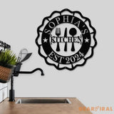 Custom Name Metal Kitchen Sign with Led Light Kitchen Decor Name Kitchen Sign Kitchen Wall Art Pantry Sign Gift for