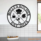 Custom Name Metal Kitchen Sign with Led Light Kitchen Decor Name Kitchen Sign Kitchen Wall Art Pantry Sign Gift for