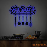 Custom Name Metal Kitchen Sign with Led Light Kitchen Decor Name Kitchen Sign Kitchen Wall Art Pantry Sign Gift for