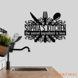 Custom Name Metal Kitchen Sign with Led Light Kitchen Decor Name Kitchen Sign Kitchen Wall Art Pantry Sign Gift for