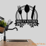 Custom Name Metal Kitchen Sign with Led Light Kitchen Decor Name Kitchen Sign Kitchen Wall Art Pantry Sign Gift for